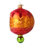 Cinnabar Solstice | Hand-Painted Glass Ornament | Blubom 2025-187