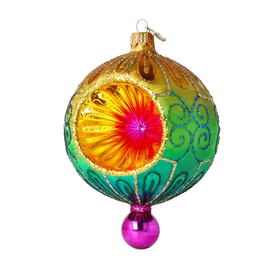 Tangled Hues – Handcrafted Reflector Ornament