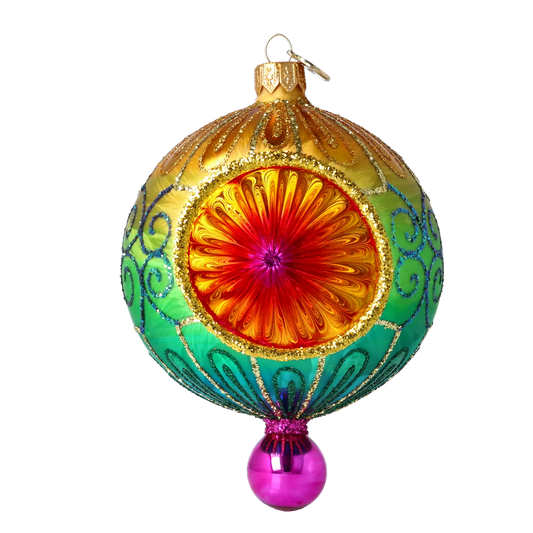 Tangled Hues – Handcrafted Reflector Ornament 2025-188
