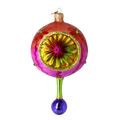 Fuchsia Garden Pulse | Hand-Painted Glass Ornament | Blubom 2025-189