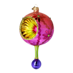 Fuchsia Garden Pulse | Hand-Painted Glass Ornament | Blubom 2025-189