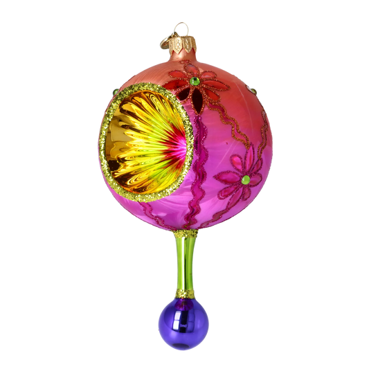 Winter Sunflower Handmade Glass Christmas ornament Reflector 2025-189