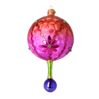 Fuchsia Garden Pulse | Hand-Painted Glass Ornament | Blubom 2025-189