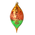 Saffron Meadow Equinox | Hand-Painted Glass Ornament | Blubom 2025-191