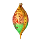 Saffron Meadow Equinox | Hand-Painted Glass Ornament | Blubom 2025-191