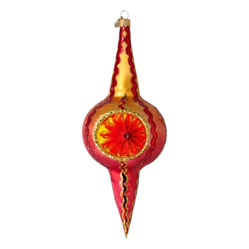 Gilded Zenith | Hand-Painted Glass Ornament | Blubom 2025-193