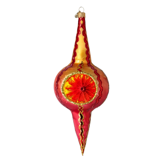 Sunset Flame Glass Ornament Handcrafted Reflector Ornament 2025-193