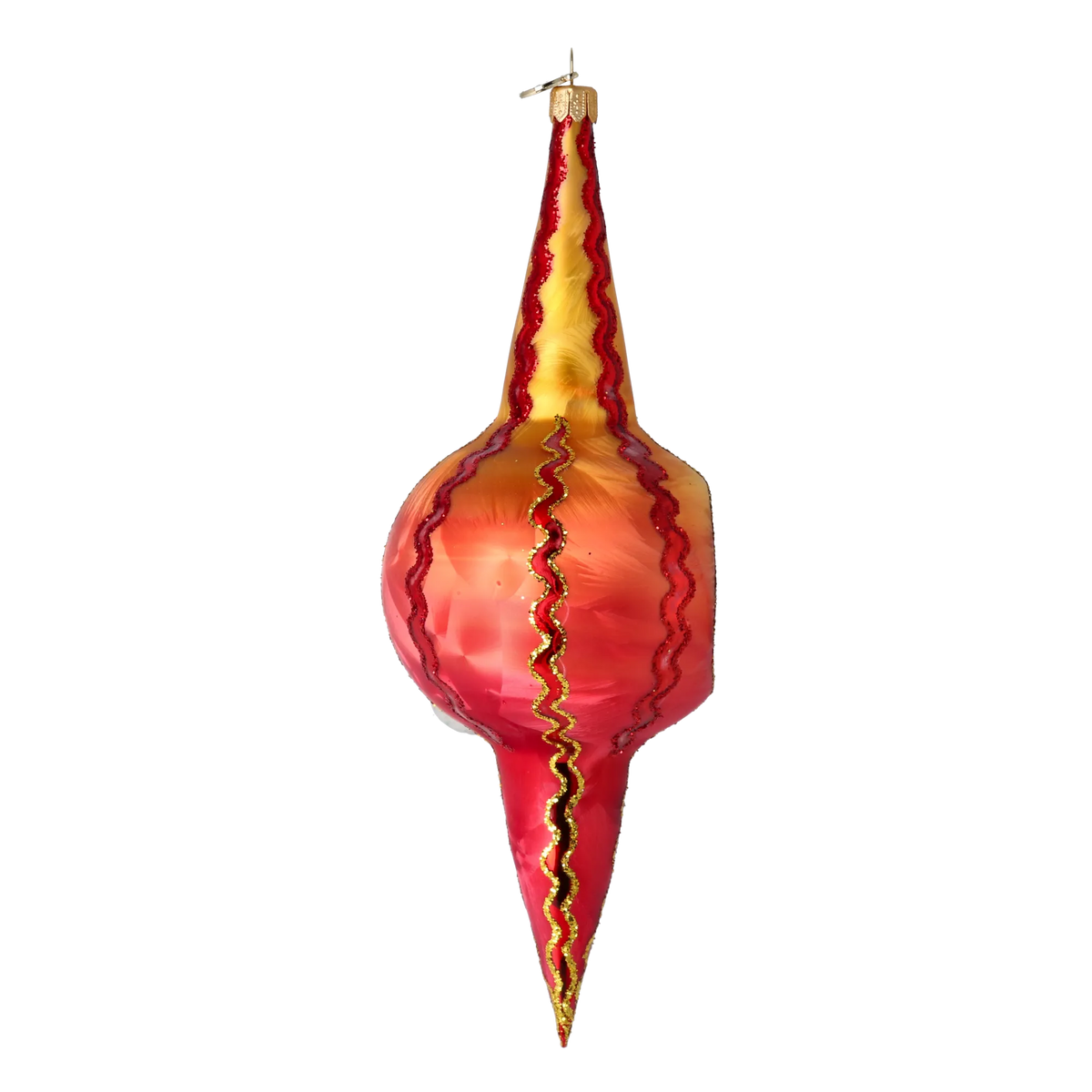Gilded Zenith | Hand-Painted Glass Ornament | Blubom 2025-193