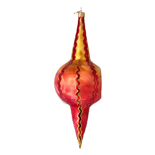 Gilded Zenith | Hand-Painted Glass Ornament | Blubom 2025-193