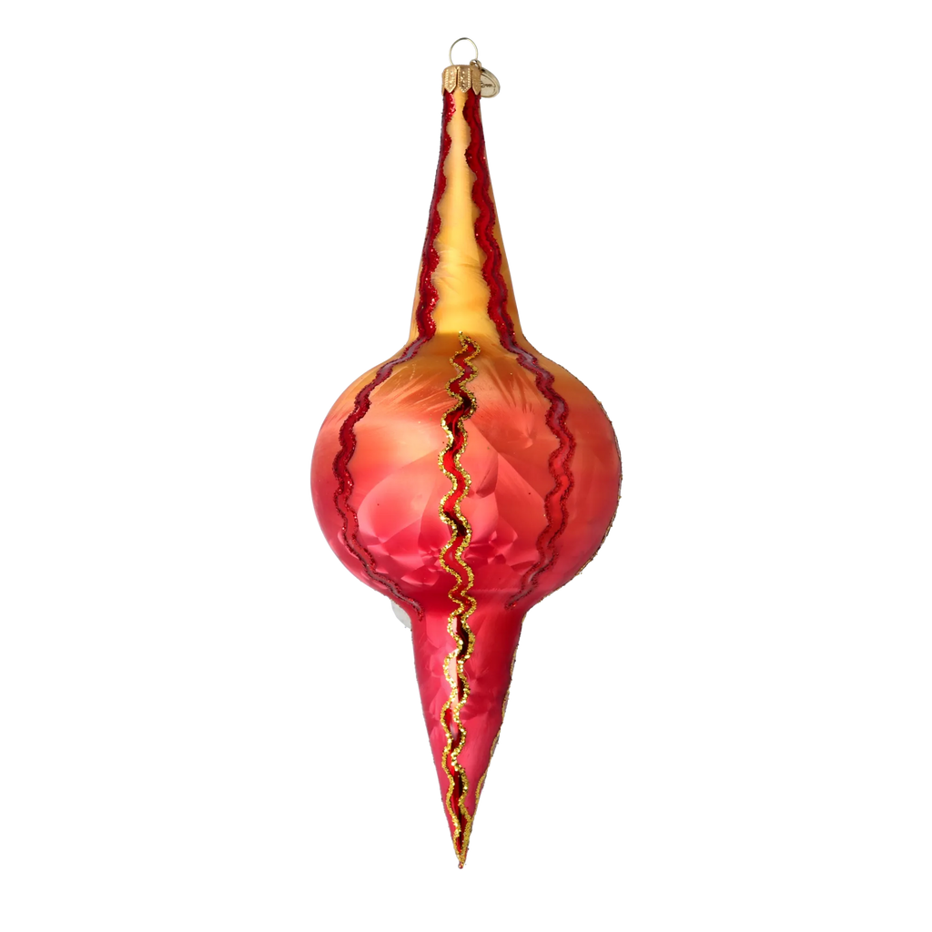Gilded Zenith | Hand-Painted Glass Ornament | Blubom 2025-193