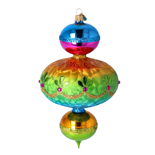 Festive Jewel  glass hand-painted glass christmas ornaments 2025-194