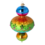 Electric Noon Jubilee | Hand-Painted Glass Ornament | Blubom 2025-194
