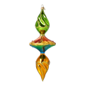 Gilded Equinox Pulse | Hand-Painted Glass Ornament | Blubom 2025-195