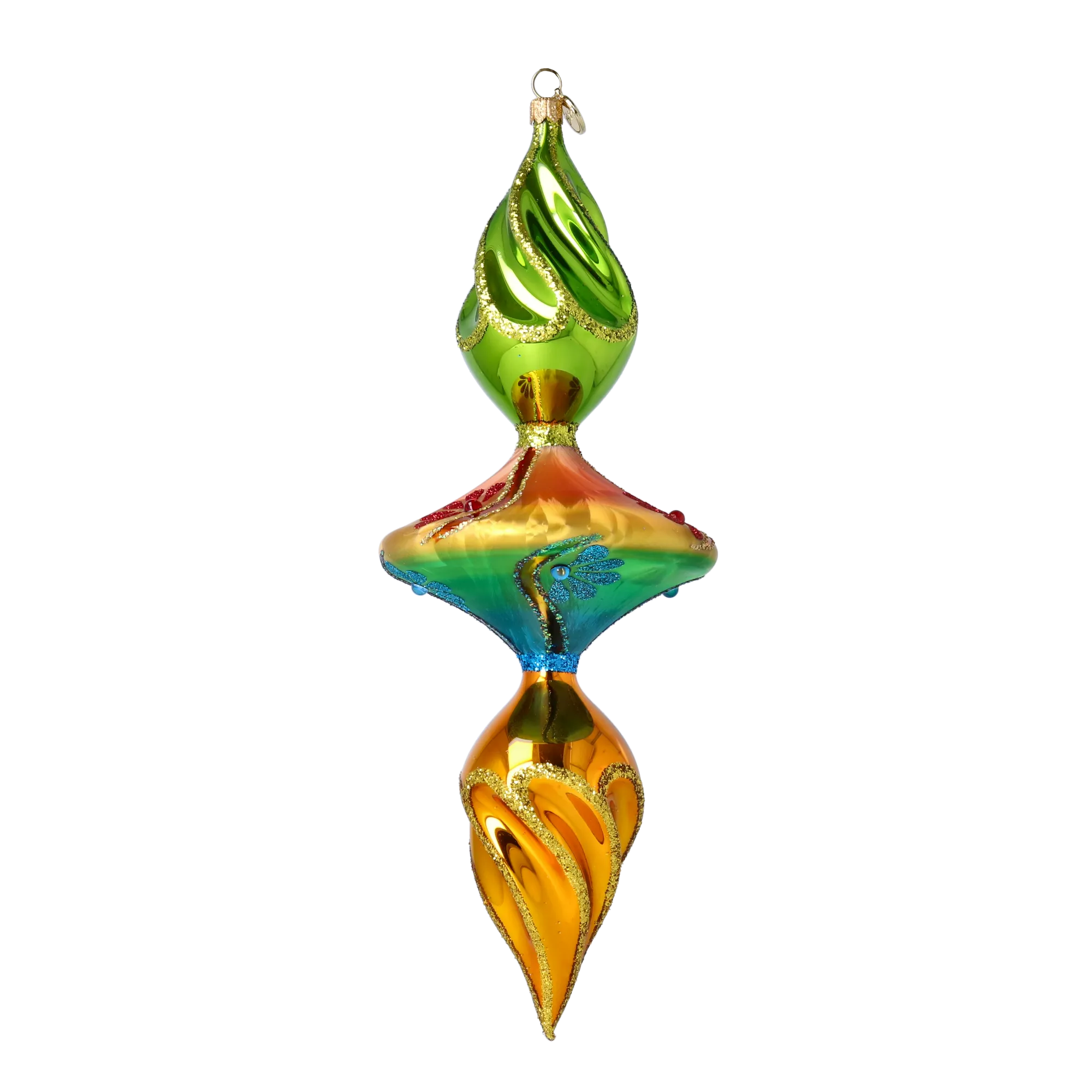 Twist Drop Ornament  glass christmas ornaments hand-blown 2025-195