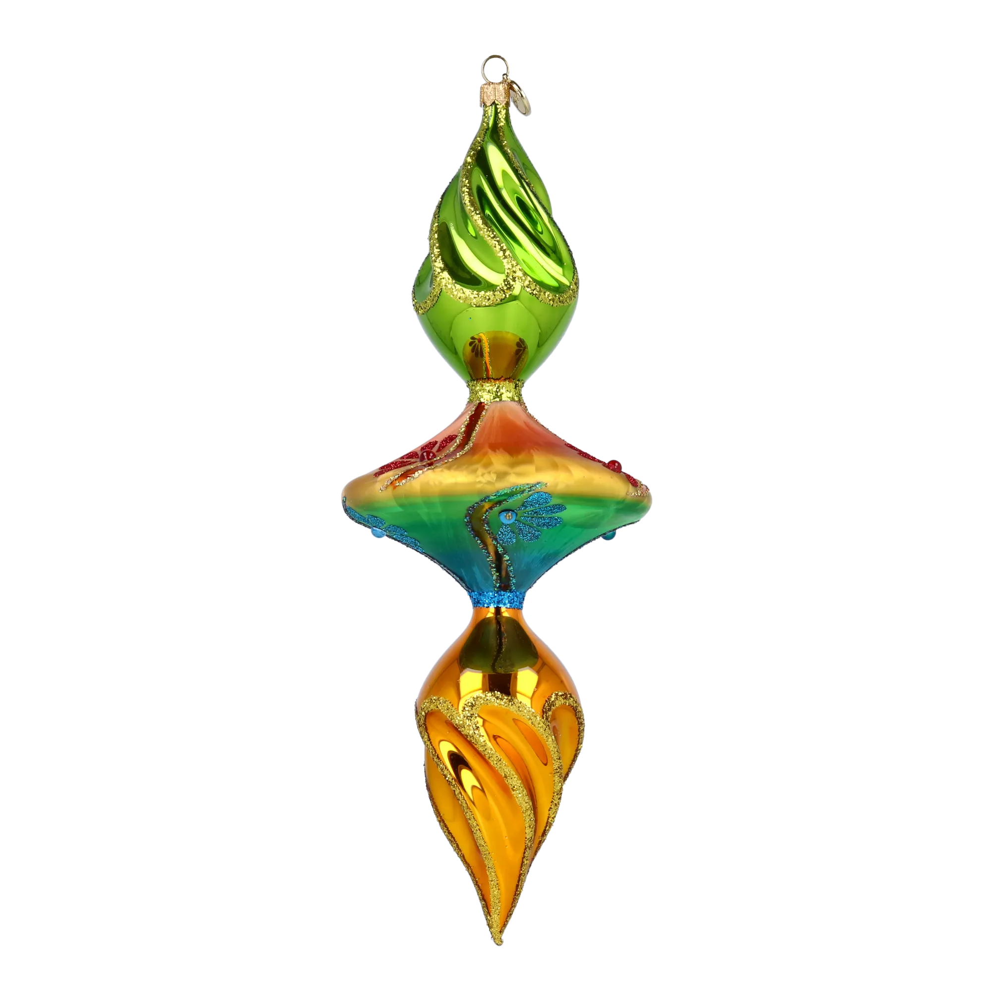 Twist Drop Ornament  glass christmas ornaments hand-blown 2025-195