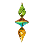 Gilded Equinox Pulse | Hand-Painted Glass Ornament | Blubom 2025-195