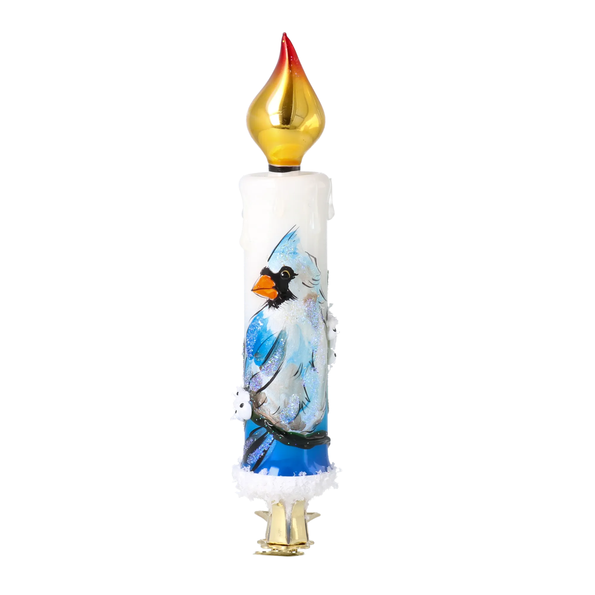 Azure Vigil | Hand-Painted Glass Ornament | Blubom 2025-201