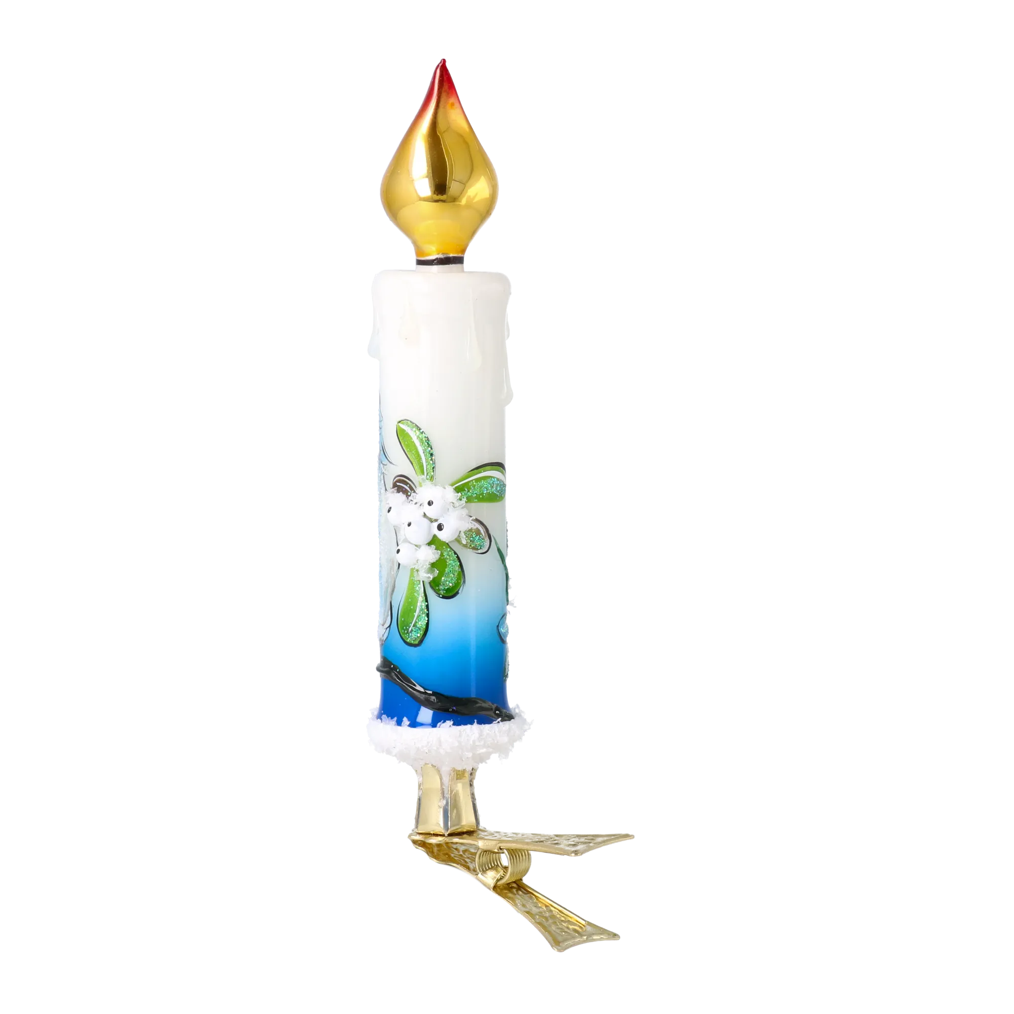 Azure Vigil | Hand-Painted Glass Ornament | Blubom 2025-201