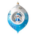 Load image into Gallery viewer, Frosty Delight Glass Christmas ornament Star free blowing Snowman 2025-204
