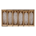 Load image into Gallery viewer, Crystal Frost Pinecone Ornaments – Set of 6. Handmade Glass Christmas ornament.
