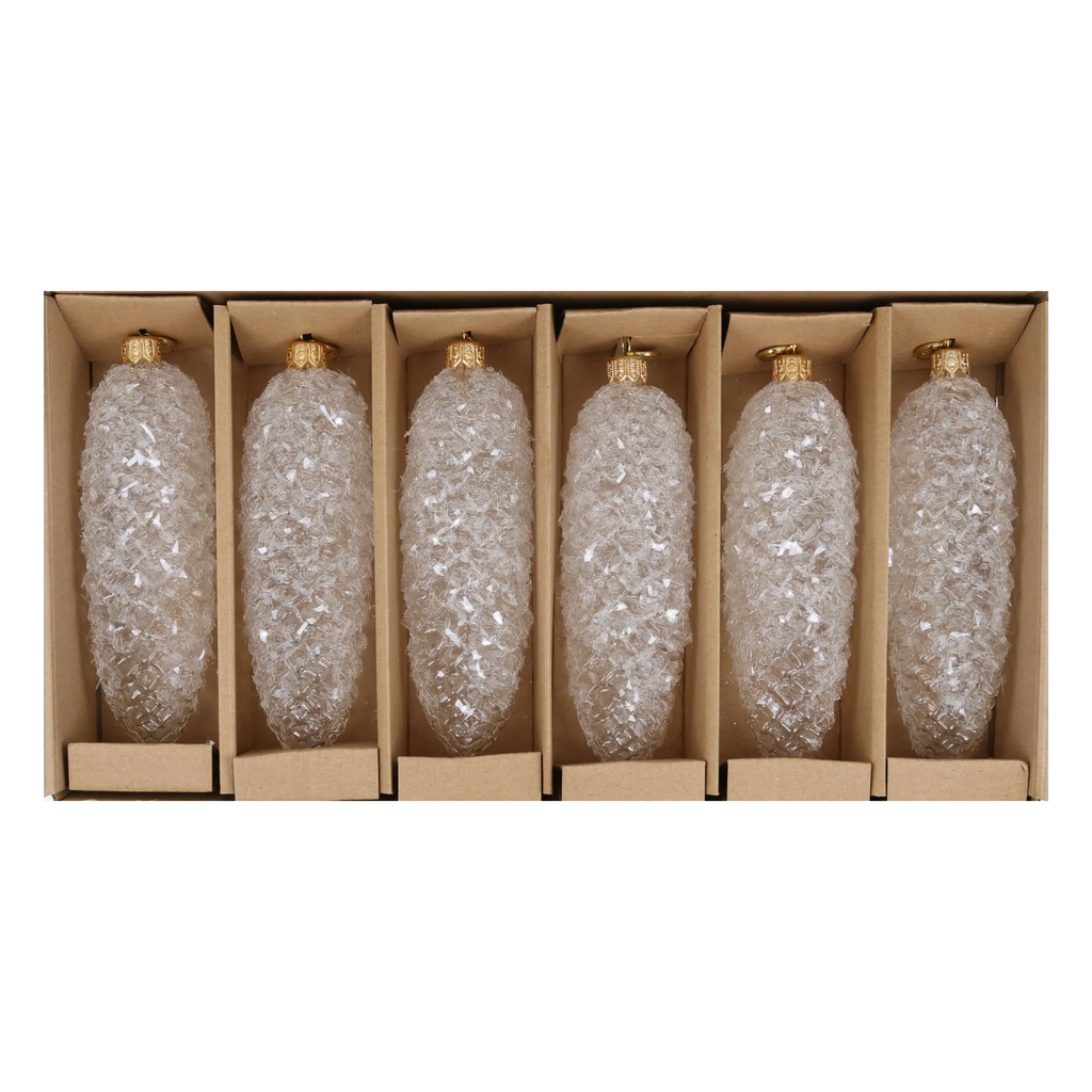 Rimed Alpine Silence | Hand-Painted Glass Ornament | Blubom 2025-207