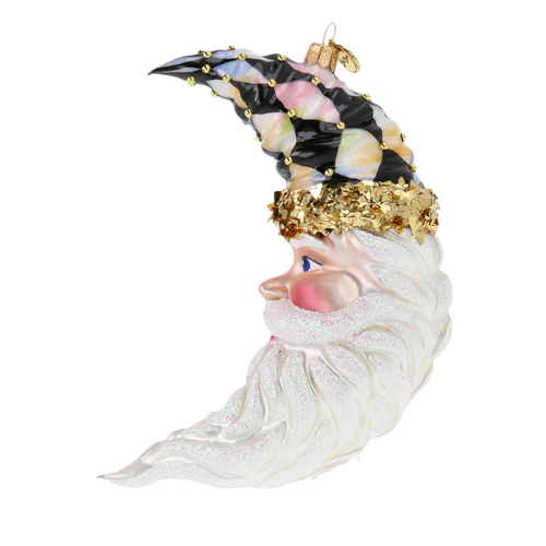 Midnight Court Harlequin | Hand-Painted Glass Ornament | Blubom 2025-208