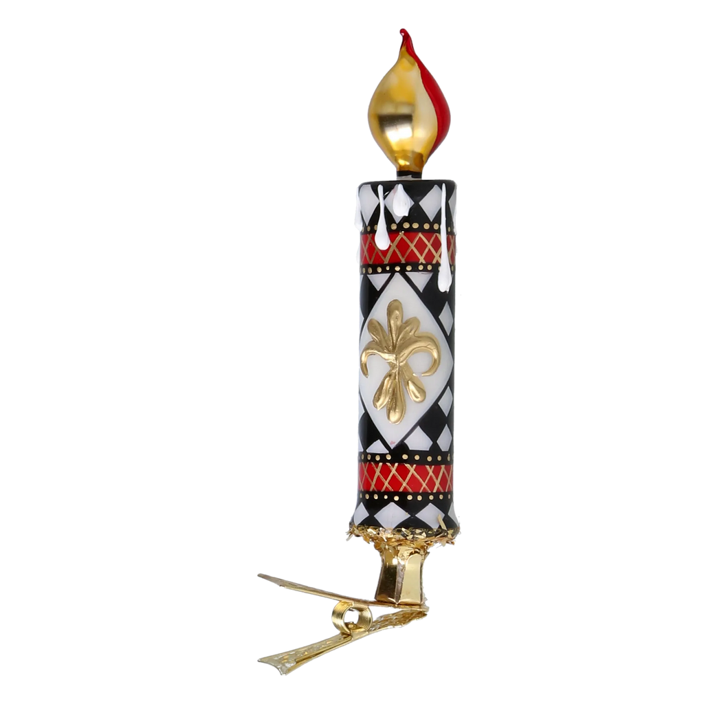 Stately Harlequin Vigil | Hand-Painted Glass Ornament | Blubom 2025-212