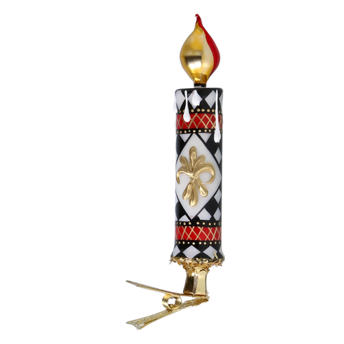 Stately Harlequin Vigil | Hand-Painted Glass Ornament | Blubom 2025-212