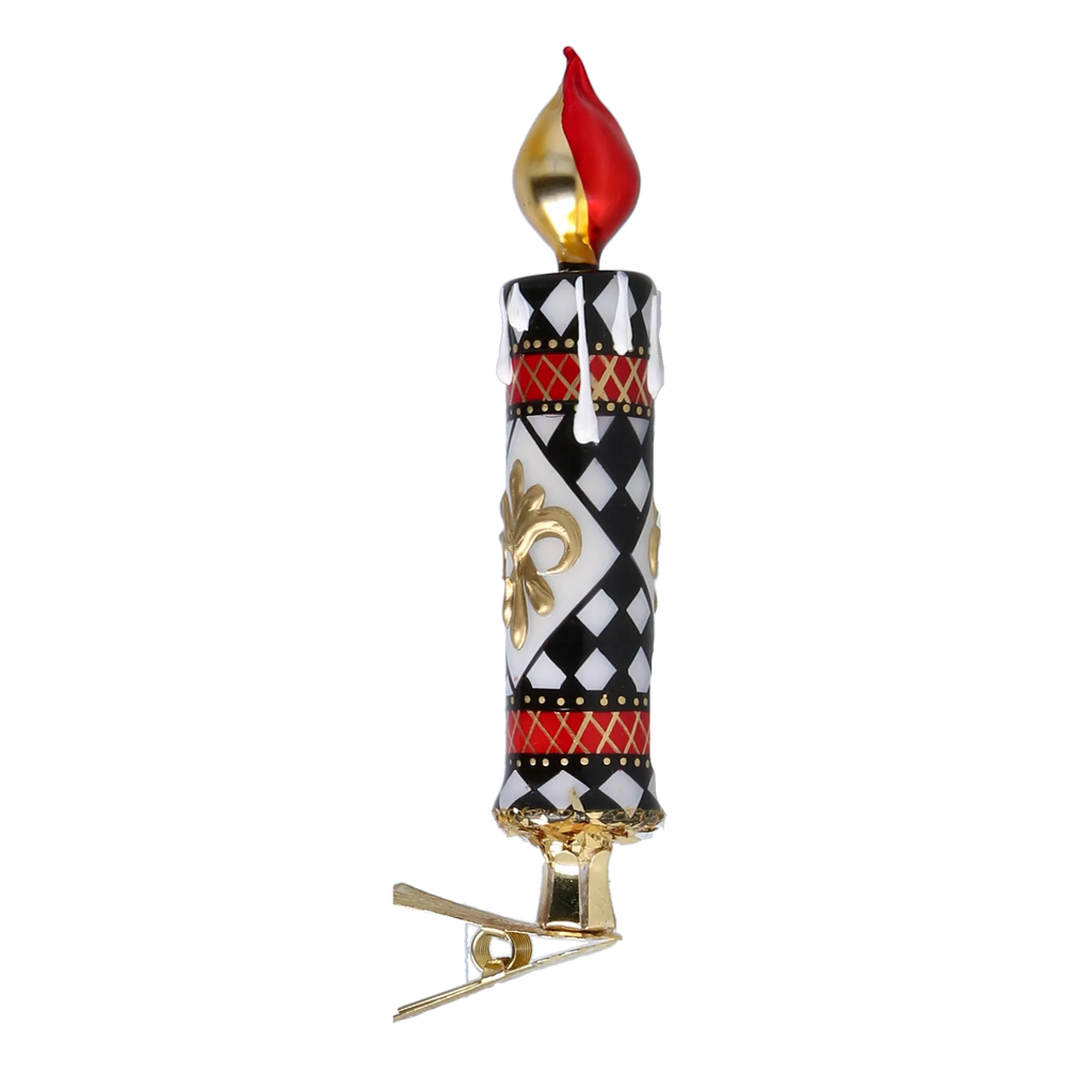 Stately Harlequin Vigil | Hand-Painted Glass Ornament | Blubom 2025-212