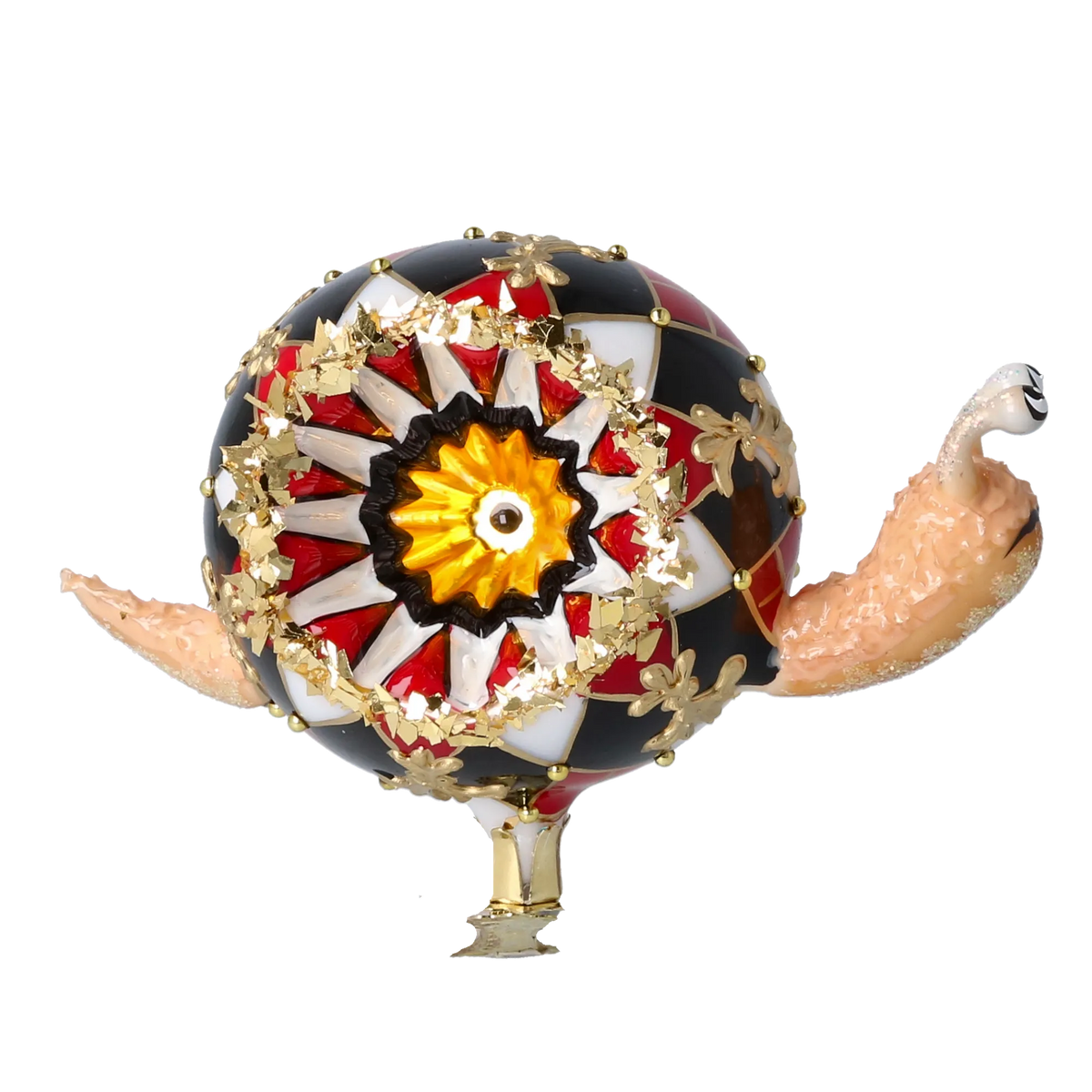 Noble Harlequin Nomad | Hand-Painted Glass Ornament | Blubom 2025-213