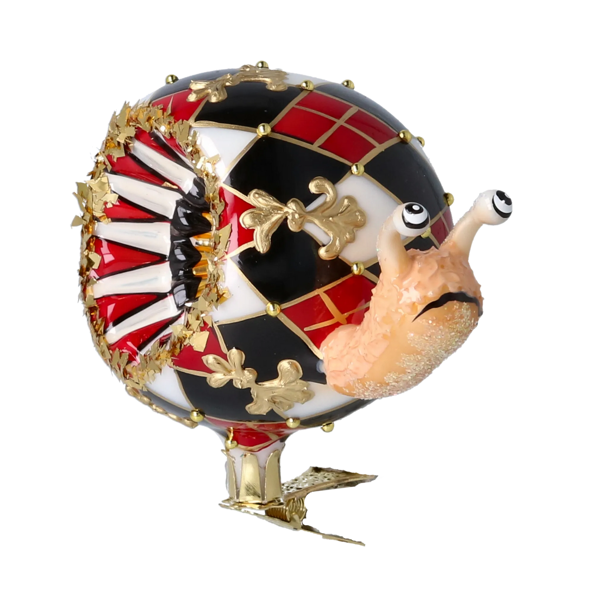 Noble Harlequin Nomad | Hand-Painted Glass Ornament | Blubom 2025-213