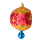 Amber Twilight Echo | Hand-Painted Glass Ornament | Blubom 2025-214