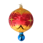 Amber Twilight Echo | Hand-Painted Glass Ornament | Blubom 2025-214