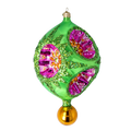 Emerald Garden Echo | Hand-Painted Glass Ornament | Blubom 2026-001