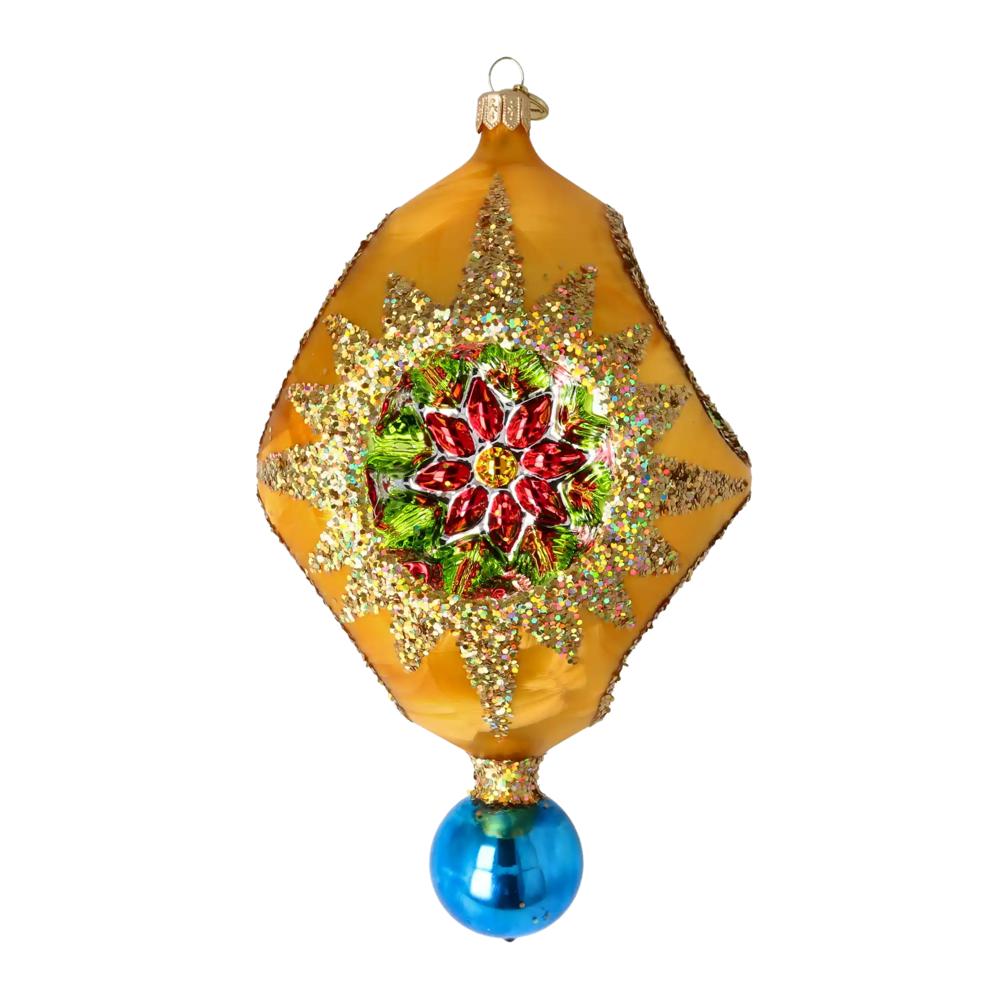 PRE-ORDER Golden Bloom Spark Glass Christmas Collection: Celestial Jewel Ornaments