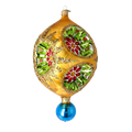 Gilded Solstice Resonance | Hand-Painted Glass Ornament | Blubom 2026-002