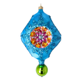 Load image into Gallery viewer, Cosmic Bloom in Sapphire Sky Glass Christmas Collection: Celestial Jewel Ornaments 2026-003
