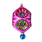 Magenta Astral Echo | Hand-Painted Glass Ornament | Blubom 2026-004