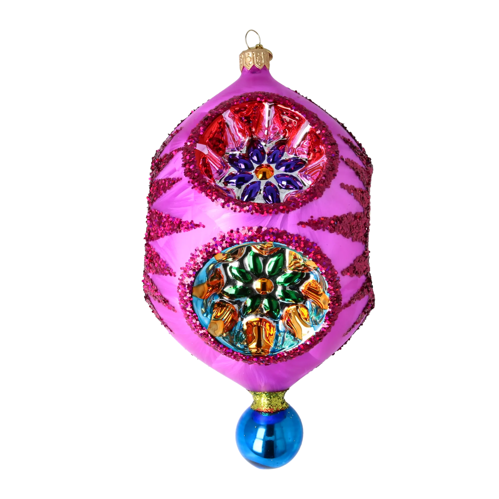 Imperial Bloom Handcrafted Glass Christmas ornament 2026-004