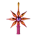 Load image into Gallery viewer, Radiant Christmas Star Topper. Handmade Glass Christmas ornament. 2026-066
