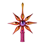 Crimson Zenith Pulse | Hand-Painted Glass Ornament | Blubom 2026-066