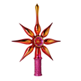 Load image into Gallery viewer, Radiant Christmas Star Topper. Handmade Glass Christmas ornament. 2026-066
