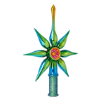 Emerald Meridian | Hand-Painted Glass Ornament | Blubom 2026-067