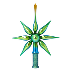 Emerald Meridian | Hand-Painted Glass Ornament | Blubom 2026-067