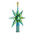 Load image into Gallery viewer, Emerald Radiance Christmas Star Topper. Handmade Glass Christmas ornament. 2026-067
