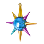Cobalt Meridian Pulse | Hand-Painted Glass Ornament | Blubom 2026-068