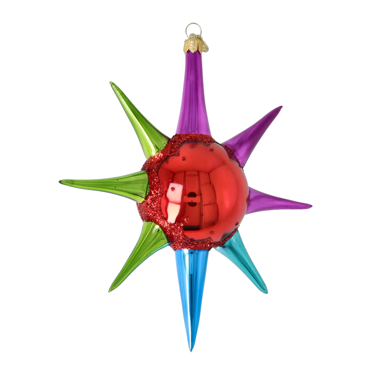 Midnight Revelry | Hand-Painted Glass Ornament | Blubom 2026-069