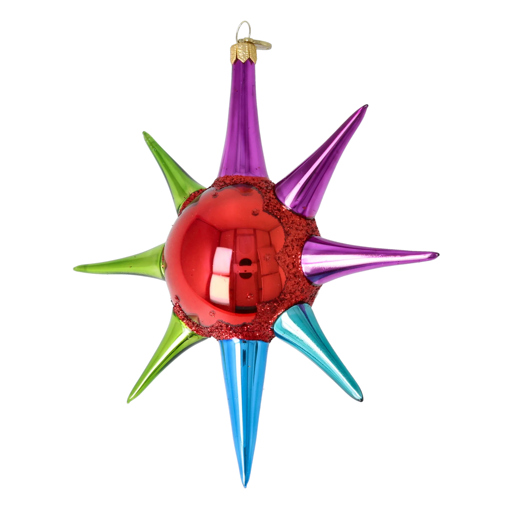 Midnight Revelry | Hand-Painted Glass Ornament | Blubom 2026-069