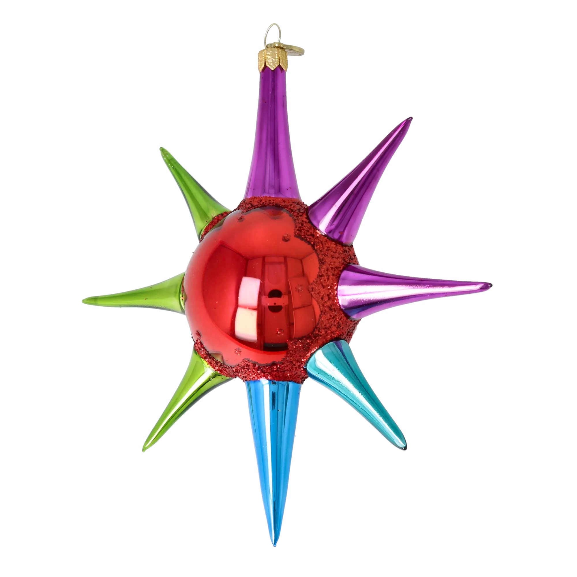 Midnight Revelry | Hand-Painted Glass Ornament | Blubom 2026-069