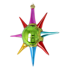 Vivid Zenith Flare | Hand-Painted Glass Ornament | Blubom 2026-071
